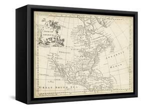 Map of North America-T. Jeffreys-Framed Stretched Canvas