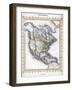 Map of North America-null-Framed Giclee Print