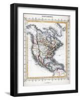 Map of North America-null-Framed Giclee Print