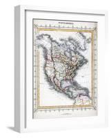 Map of North America-null-Framed Giclee Print