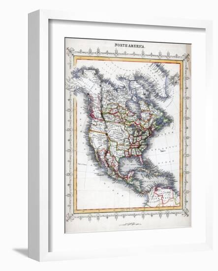 Map of North America-null-Framed Giclee Print