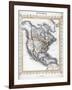 Map of North America-null-Framed Giclee Print