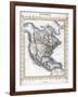 Map of North America-null-Framed Giclee Print