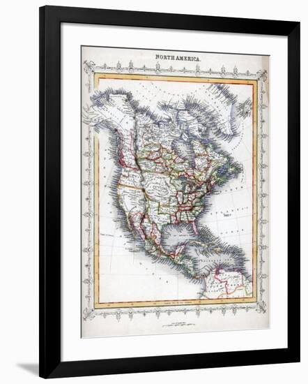 Map of North America-null-Framed Giclee Print