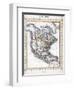 Map of North America-null-Framed Giclee Print