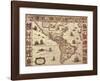 Map of North and South America-Joan Blaeu-Framed Art Print
