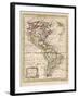 Map of North and South America-J. Gibson-Framed Photographic Print