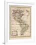 Map of North and South America-J. Gibson-Framed Photographic Print