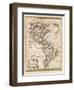 Map of North and South America-J. Gibson-Framed Photographic Print