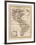 Map of North and South America-J. Gibson-Framed Photographic Print