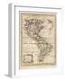 Map of North and South America-J. Gibson-Framed Art Print