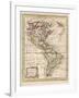 Map of North and South America-J. Gibson-Framed Art Print