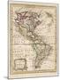 Map of North and South America-J. Gibson-Mounted Art Print