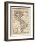 Map of North and South America-J. Gibson-Framed Art Print