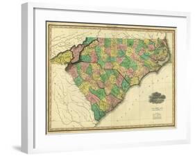 Map of North and South Carolina, c.1823-Henry S^ Tanner-Framed Art Print