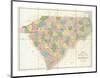Map of North and South Carolina, c.1839-David H^ Burr-Mounted Art Print