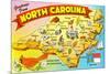 Map of North Carolina-null-Mounted Premium Giclee Print