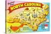 Map of North Carolina-null-Stretched Canvas