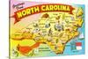 Map of North Carolina-null-Stretched Canvas