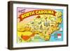 Map of North Carolina-null-Framed Art Print