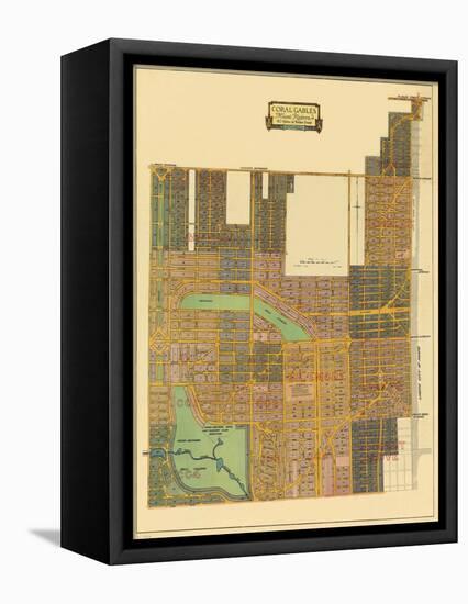 Map of North Coral Gables, 1926-null-Framed Stretched Canvas