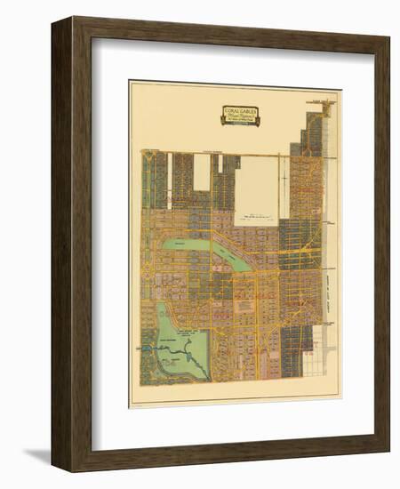 Map of North Coral Gables, 1926-null-Framed Giclee Print