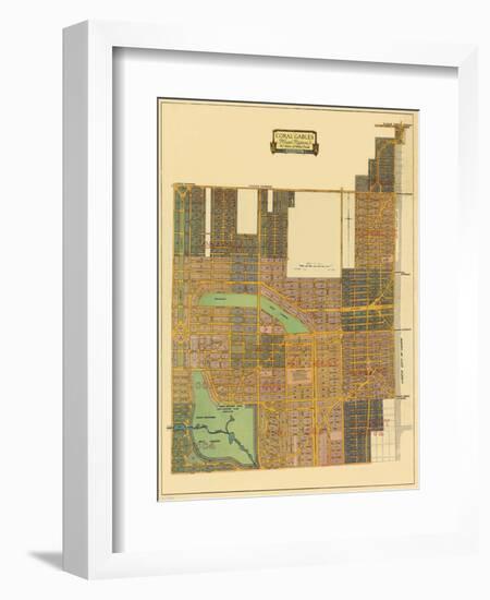 Map of North Coral Gables, 1926-null-Framed Giclee Print