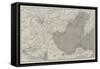 Map of North-East China-John Dower-Framed Stretched Canvas