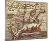 Map of North Eastern America-Joan Blaeu-Mounted Art Print