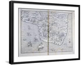 Map of North-Eastern Brazil-null-Framed Giclee Print