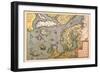 Map of North Sea-Abraham Ortelius-Framed Art Print