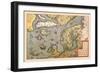 Map of North Sea-Abraham Ortelius-Framed Art Print