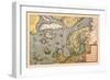 Map of North Sea-Abraham Ortelius-Framed Art Print