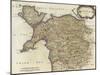 Map of North Wales-Robert Morden-Mounted Giclee Print