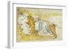 Map of North-West of Tuscany from Florence to Sea-Leonardo da Vinci-Framed Giclee Print