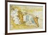 Map of North-West of Tuscany from Florence to Sea-Leonardo da Vinci-Framed Giclee Print