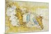 Map of North-West of Tuscany from Florence to Sea-Leonardo da Vinci-Mounted Giclee Print