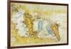 Map of North-West of Tuscany from Florence to Sea-Leonardo da Vinci-Framed Giclee Print