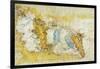 Map of North-West of Tuscany from Florence to Sea-Leonardo da Vinci-Framed Giclee Print