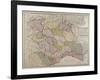 Map of North-Western Italy and Savoy-null-Framed Giclee Print