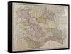 Map of North-Western Italy and Savoy-null-Framed Stretched Canvas