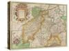 Map of Northampton and Adjacent Counties, from 'Atlas of England and Wales', 1576-Christopher Saxton-Stretched Canvas