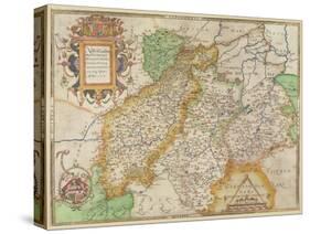 Map of Northampton and Adjacent Counties, from 'Atlas of England and Wales', 1576-Christopher Saxton-Stretched Canvas