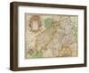 Map of Northampton and Adjacent Counties, from 'Atlas of England and Wales', 1576-Christopher Saxton-Framed Giclee Print