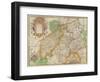 Map of Northampton and Adjacent Counties, from 'Atlas of England and Wales', 1576-Christopher Saxton-Framed Giclee Print