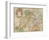 Map of Northampton and Adjacent Counties, from 'Atlas of England and Wales', 1576-Christopher Saxton-Framed Giclee Print