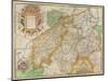 Map of Northampton and Adjacent Counties, from 'Atlas of England and Wales', 1576-Christopher Saxton-Mounted Giclee Print