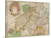 Map of Northampton and Adjacent Counties, from 'Atlas of England and Wales', 1576-Christopher Saxton-Stretched Canvas