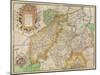 Map of Northampton and Adjacent Counties, from 'Atlas of England and Wales', 1576-Christopher Saxton-Mounted Giclee Print