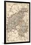 Map of Northamptonshire and Bedfordshire, England, 1870s-null-Framed Giclee Print